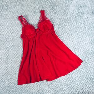 vintage retro y2k red lacy babydoll tank top cinema m teddy top lingerie style
